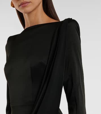 Asymmetric draped midi dress | Alex Perry