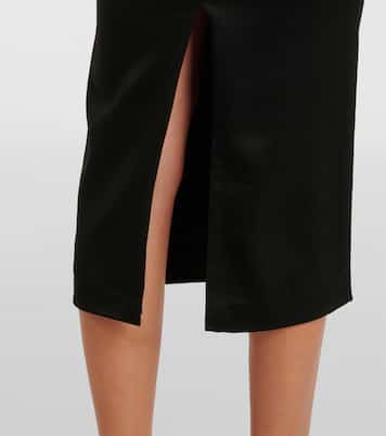 Asymmetric draped midi dress | Alex Perry
