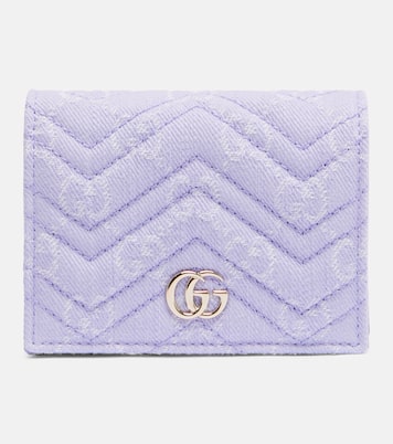 Portafoglio GG Marmont in denim | Gucci