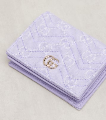 Portafoglio GG Marmont in denim | Gucci