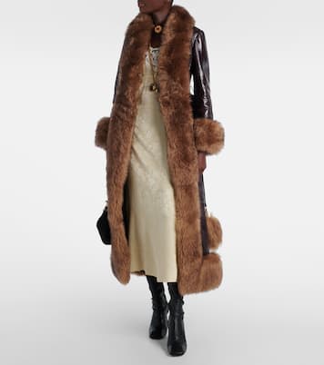 Cappotto in pelle con shearling | Chloé