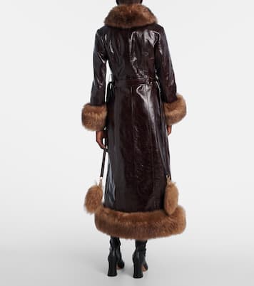 Cappotto in pelle con shearling | Chloé