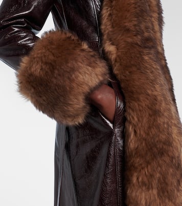 Cappotto in pelle con shearling | Chloé