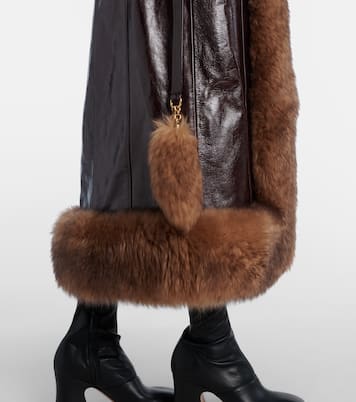 Cappotto in pelle con shearling | Chloé