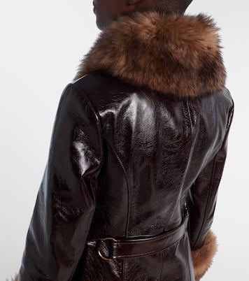 Cappotto in pelle con shearling | Chloé