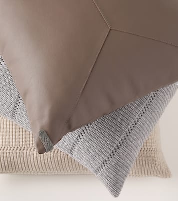 Monili leather cushion | Brunello Cucinelli