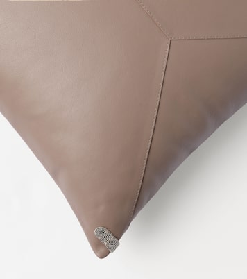 Monili leather cushion | Brunello Cucinelli