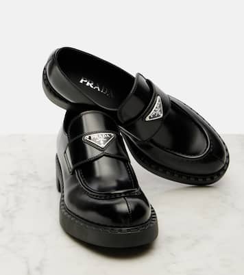 Loafers Chocolate aus Leder | Prada