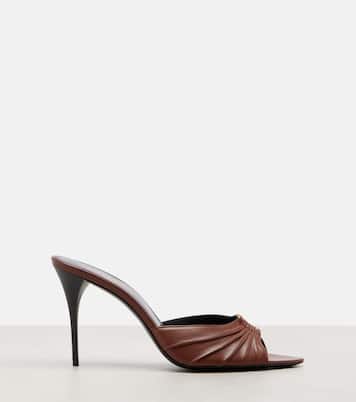 Babylone Cassandre 90 leather mules | Saint Laurent