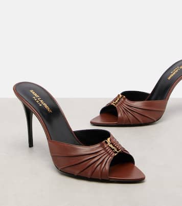 Babylone Cassandre 90 leather mules | Saint Laurent