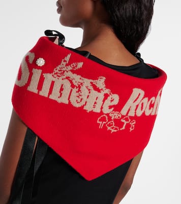 Bufanda de lana y cachemir con cuentas | Simone Rocha