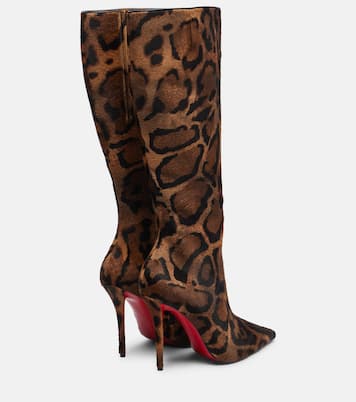 Miss Z 100 calf hair knee-high boots | Christian Louboutin