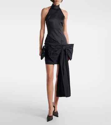 Bow-detail satin minidress | Rotate