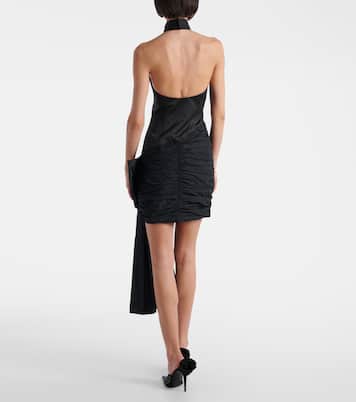Bow-detail satin minidress | Rotate
