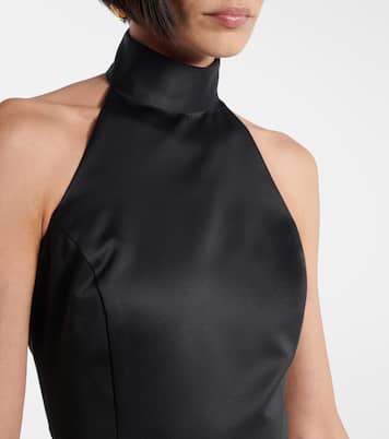 Bow-detail satin minidress | Rotate