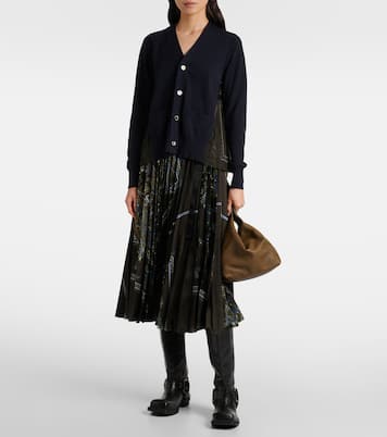 Paisley plissé midi skirt | Sacai