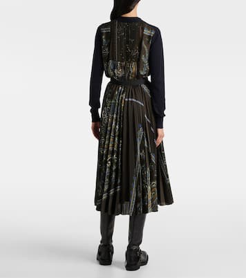 Paisley plissé midi skirt | Sacai