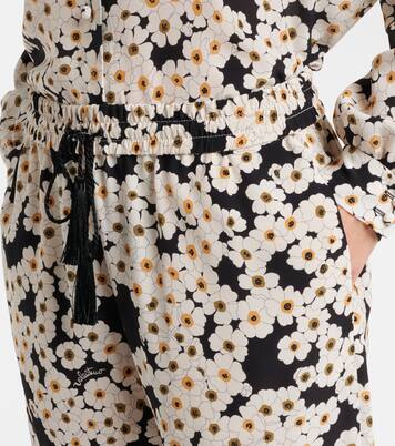 High-Rise Wide-Leg Hose aus Seide | Valentino