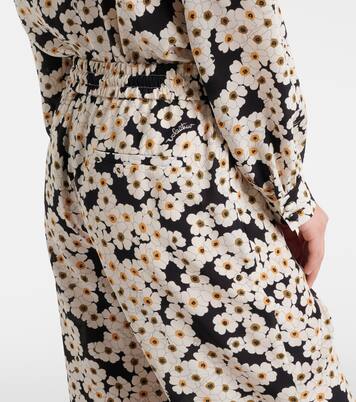 High-Rise Wide-Leg Hose aus Seide | Valentino