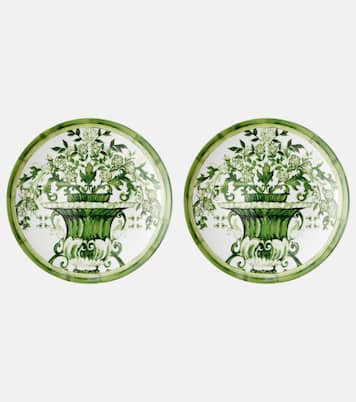 Verde Maiolica set of 2 dessert plates | Dolce&Gabbana Casa
