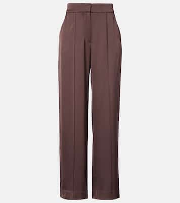 Pantaloni  a gamba larga Kyra in raso a vita alta | Simkhai