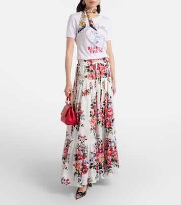 Maxirock aus Baumwollpopeline | Dolce&Gabbana