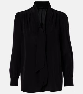 Blusa Colt de seda con lazada | Nili Lotan