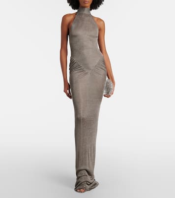 Cass ruched semi-sheer maxi dress | The New Arrivals Ilkyaz Ozel