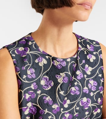 Top La Scala aus Jacquard mit Federn | La DoubleJ