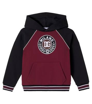 Embroidered logo cotton hoodie | Dolce&Gabbana Kids