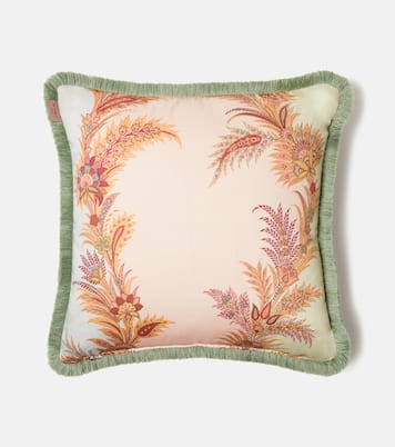 Pegaso floral cotton cushion | Etro
