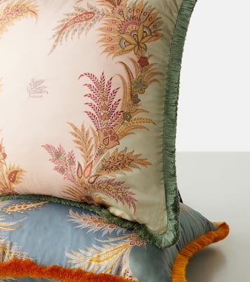 Pegaso floral cotton cushion | Etro
