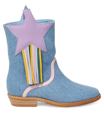 Botas cowboy de denim con flecos | Stella McCartney Kids