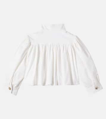 Broderie anglaise cotton jacket  | Chloé Kids