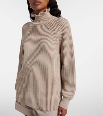 Camino ruffled cotton turtleneck sweater | Max Mara