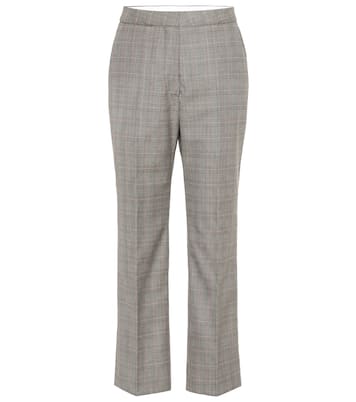 High-rise checked wool pants | Stella McCartney