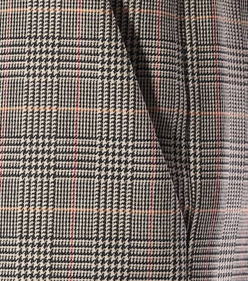 High-rise checked wool pants | Stella McCartney