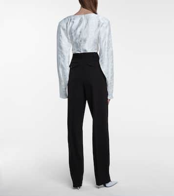 Pantalon droit Louise à taille haute en laine | Stella McCartney