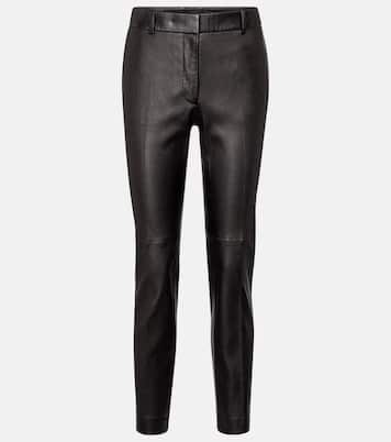 Pantalon Coleman raccourci en cuir | Joseph