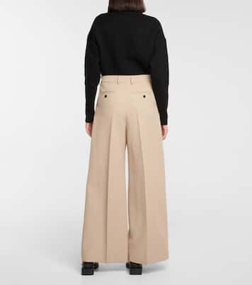 Hose aus Wolle mit weitem Bein | Ami Paris