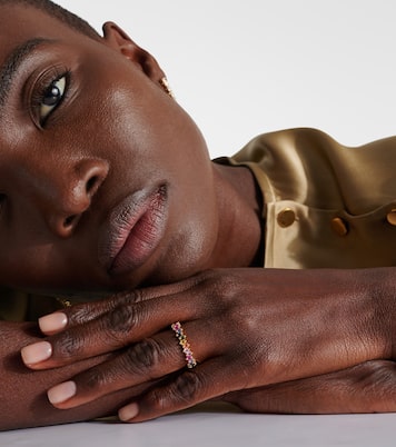 Bague d'éternité Rainbow en or 18 ct et saphirs | Suzanne Kalan