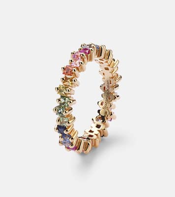 Bague d'éternité Rainbow en or 18 ct et saphirs | Suzanne Kalan
