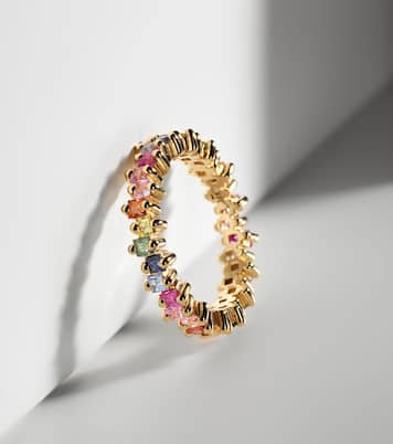 Bague d'éternité Rainbow en or 18 ct et saphirs | Suzanne Kalan