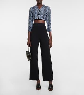 Cardigan cropped in jacquard | Alaïa