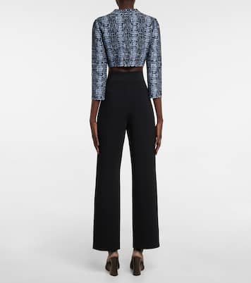 Cardigan cropped in jacquard | Alaïa