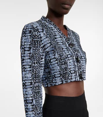 Cardigan cropped in jacquard | Alaïa