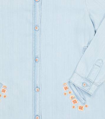 Embroidered chambray dress | Tartine et Chocolat