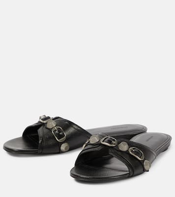 Pantoletten Cagole aus Leder | Balenciaga