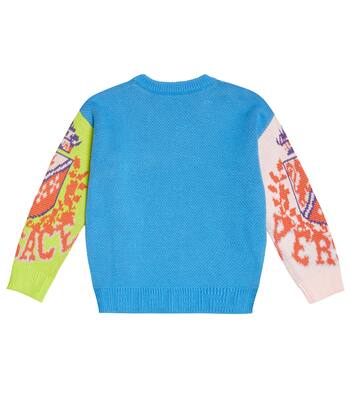Pullover in cotone con intarsio | Versace Kids