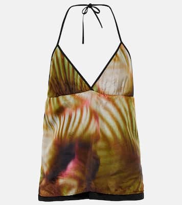 Top in seta e cotone con stampa | Dries Van Noten
